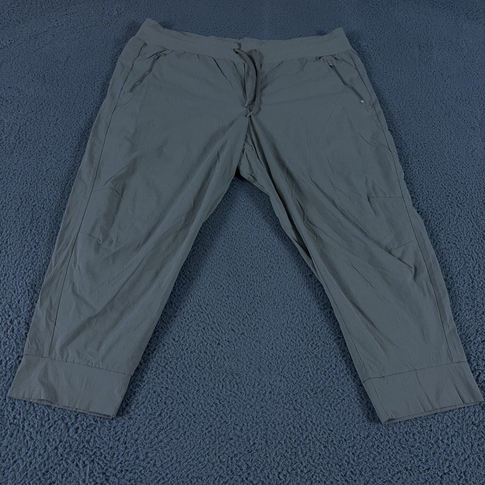 Athleta Trekkie Mid Rise Legacy Jogger Womens 2X Beige Pull On Yoga Gym Athletic